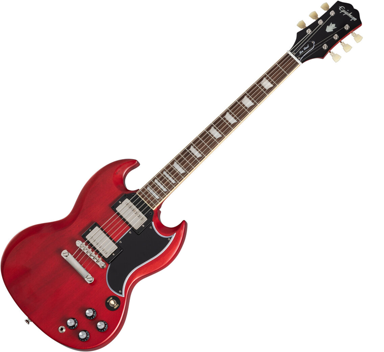 Красная электрогитара Epiphone